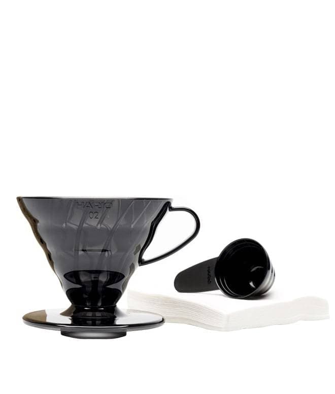 Hario V60 Coffee Dripper Set Transparent Black Size 02 - Balance Coffee